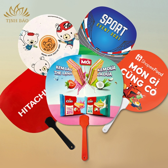 Quạt Nhựa PP Nguyên Sinh Cầm Tay In Theo Yêu Cầu