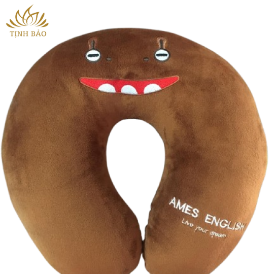 Gối Chữ U Có Nút Gài,Thêu Logo Theo Yêu Cầu