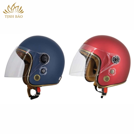 Nón Bảo Hiểm 3/4 Đầu Có Kính