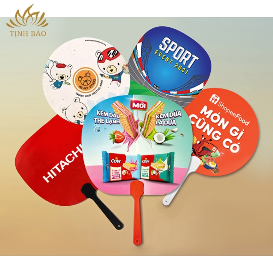 Quạt Nhựa PP Nguyên Sinh Cầm Tay In Theo Yêu Cầu