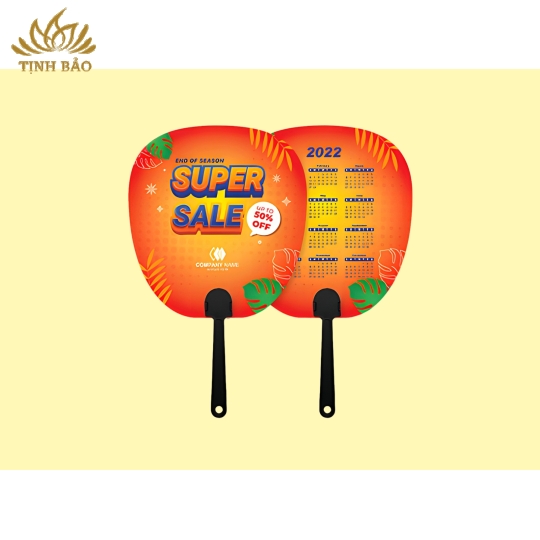 Quạt Nhựa PP Nguyên Sinh Cầm Tay In Theo Yêu Cầu