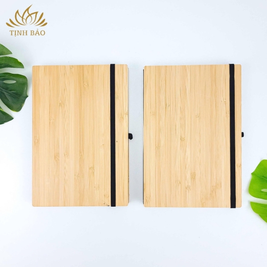 Sổ Bìa Tre In/Khắc Logo Theo Yêu Cầu TB12